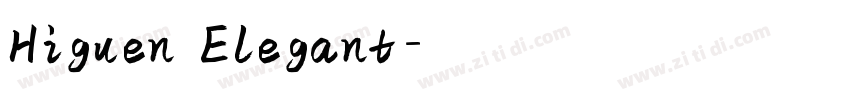 Higuen Elegant字体转换